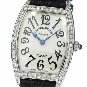 フランクミュラー FRANCK MULLER 1752QZ トノー カーベックス アフターダイヤベゼル クォーツ レディース _792662