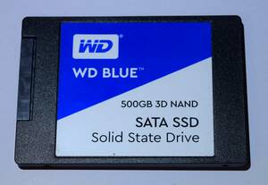 新品に近い(電源投入回数、使用時間 極少ない) Western Digital ウエスタンデジタルWD Blue SATA SSD 内蔵 500GB 2.5インチ　WDS500G2BOA 