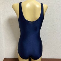 C415ストレッチ♪1円スタート！プリンセスライン入り光沢ネイビーの女子スク水♪アンダーやコレクションや撮影会にも♪サイズL_画像6