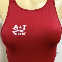 C381A&T♪ストレッチ♪真っ赤なハイレグTバックバックデザイン女子競泳水着♪アンダーやコレクションや撮影会にも♪サイズL_画像2