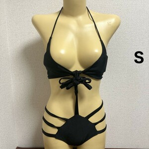 C419ストレッチ♪ブラックのセクシー女子モノキニ水着♪コレクションや撮影会にも♪サイズS