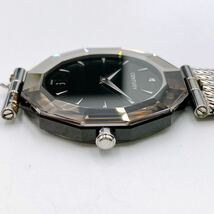 CENTURY センチュリー TIME GEM 黒文字盤 SWISS MADE メンズ 腕時計 ダイヤ 1P稼働品 バンド訳あり_画像4