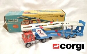 2025[M]箱付◆Corgi コーギー◆CAR TRANSPORTER WITH FORD TILT CAB H SERIES TRACTOR/1138/自動車輸送車/ヴィンテージ/ミニカー