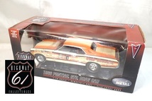 1307[M]箱付◆HIGHWAY 61◆1/18/1966 PONTIAC/GTO/DRAG CAR/REMOVABLE BODY/FLIP FRONT HOOD/METAL/ヴィンテージ/ミニカー_画像1