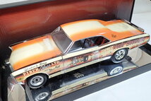 1307[M]箱付◆HIGHWAY 61◆1/18/1966 PONTIAC/GTO/DRAG CAR/REMOVABLE BODY/FLIP FRONT HOOD/METAL/ヴィンテージ/ミニカー_画像3