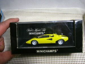 ・送料510円●ミニカー 現状●ミニチャンプス 1/43●ランボルギーニ カウンタック LP400 1974●イエロー