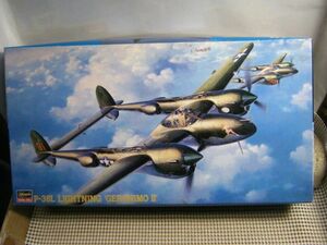 ・送料510円●プラモデル 未組立品 現状 ジャンク●ハセガワ 1/48●P-38L ライトニング ジェロニモ Ⅱ●アメリカ陸軍 戦闘機 軍用機