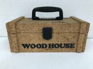 **k207 cassette tape storage case trunk WOOD HOUSE cork made **