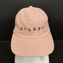 ◯ STUSSY ステューシー キャップ 帽子 レディース ピンク SSリンク ロゴ 刺繍 ワンポイント ストリート ヴィンテージ_画像2