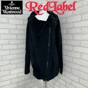 M■ Vivienne Westwood REDLABEL ヴィヴィアンウエストウッド レッドレーベル レディース スウェット ジップアップジャケット 黒 1サイズ