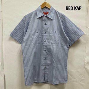 レッドキャップ RED KAP 半袖ワークシャツ 90's 襟芯 vintage ヴィンテージ ストライプ M シャツ、ブラウス シャツ、ブラウス M