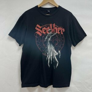 古着 Seether シーザー 2017ツアー バンドTシャツ バンT Saron Gas サロンガス tultex ポスト グランジ BLK L Tシャツ Tシャツ L