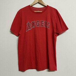 ＵＳフルギ ANGELS ロゴプリント 半袖 クルーネックTシャツ Tシャツ Tシャツ M 赤 / レッド ロゴ、文字 X プリント