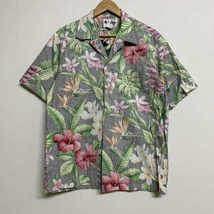 ＵＳフルギ Made in Hawaii ハイビスカス 総柄 半袖 オープンカラーシャツ アロハシャツ シャツ、ブラウス シャツ、ブラウス S