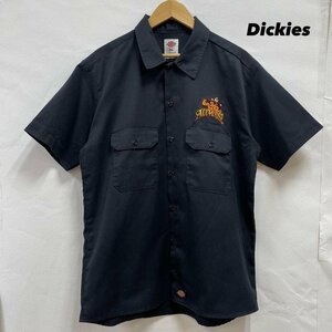 ディッキーズ Dickies 半袖 ワークシャツ ワッペン 刺繍 企業ロゴ BLK XL シャツ、ブラウス シャツ、ブラウス XL 黒 / ブラック