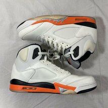 ナイキ DC1060-100/AIR JORDAN 5 RETRO/AJ V/SAIL/ORANGE BLAZE-METALLIC SILVER-BLACK/2021FW/US 10.5/28.5cm スニーカー 28.5cm_画像4