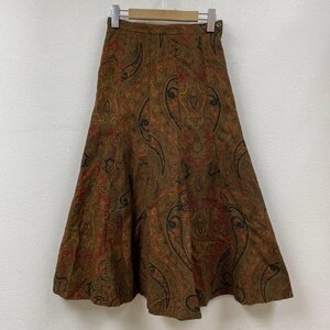 ケンゾー 90s マーメイド スカート フレア ロング ペイズリー 総柄 ハーフジップ スカート スカート M 茶 / ブラウン