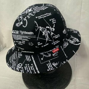 古着 SS17-H07 TBPR TIGHTBOOTH タイトブース ANALYZE HAT リバーシブル ブラック 帽子 帽子 - 黒 / ブラック X 白 / ホワイト 総柄