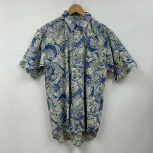 ＵＳＥＤ古着 アロハ シャツ shirt ショートスリーブ 半袖 総柄 シャツ、ブラウス シャツ、ブラウス M 青 / ブルー 総柄