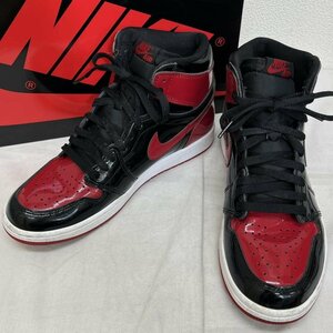 ナイキ 555088-063 Air Jordan 1 High OG Patent Bred エアジョーダン レトロ ハイ パテント ブレッド スニーカー 28.0cm