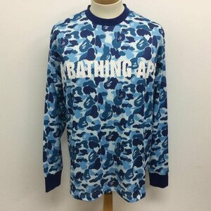  A Bathing Ape 001LTJ301002M CAMO MESH RELAXED FIT L/S camouflage mesh Logo print long sleeve cut and sewn cut and sewn cut and sewn 