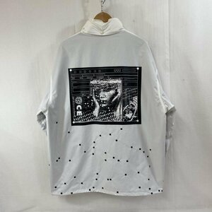 シーイー C.E / CAVEMPT / 2018ss / PIXEL EMBROIDERY JACKET / タグ付き / フード収納式 / WHT / L L 白 / ホワイト プリント X 刺繍