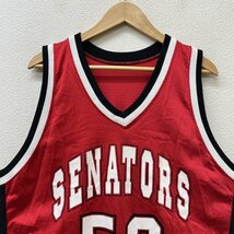 古着 Ripon Bides USA製 SENATORS 52 ネイロン メッシュ ゲームシャツ 615 タンクトップ XXL 赤 / レッド_画像2