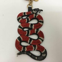 グッチ GG Suprems Snake Sheped Key Ring キング スネーク キーリング PVCキャンバス キーホルダー - ロゴ、文字_画像3