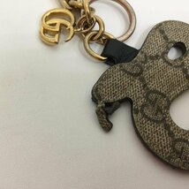 グッチ GG Suprems Snake Sheped Key Ring キング スネーク キーリング PVCキャンバス キーホルダー - ロゴ、文字_画像9