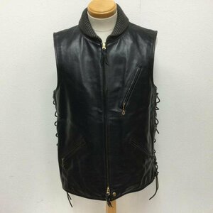  waist ride BUFFALO LETHER water cow leather side compilation included leather the best reverse side quilting Biker the best 609 the best 42 black / black 