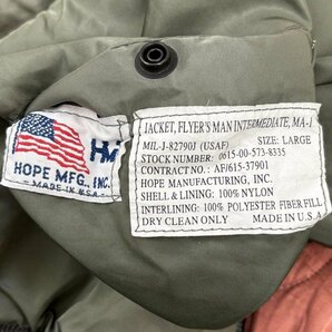 古着 HOPE MFG USA製 EMAR ZIP MA-1 ミリタリー フライト ボンバー ジャケット、上着 ジャケット、上着 Lの画像7