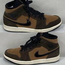 ナイキ NIKE AIR JORDAN 1 MID SE Dark Chocolate 2021AW DC7294-200 AJ1 28.0cm スニーカー US：10 ロゴ、文字_画像9