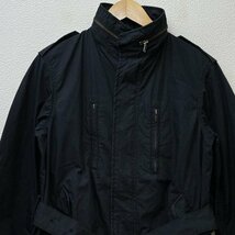 ヒューストン C-ST-4516 日本製 ベルト付 ミリタリー モッズ コート コート S 黒 / ブラック_画像2