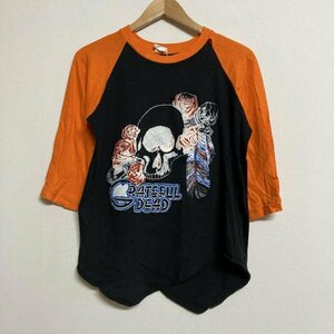 古着 Paramount　Grateful Dead スカル 薔薇 両面プリント 七分袖 ラグランスリーブ バンドTシャツ Tシャツ Tシャツ M プリント