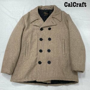 ヴィンテージ Cal Craft 80's～90's Pコート MADE IN USA 中綿キルティング L コート コート L 無地