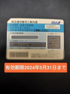 搭乗期限24年5月末まで　ANA 全日空 株主優待券 1枚 国内 航空券　2/5