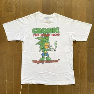 【1スタ！】激レア 90s CRONIC Tシャツ ガンジャ 大麻 travis scott 着 トラヴィス スコット 古着 ビンテージ ソニック supreme L USA製