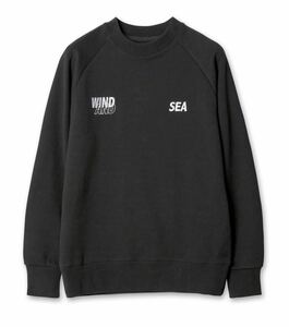 WIND AND SEA WDS-ES TECH FLEECE RAGLAN CREW NECK BLACK ウィンダンシー テック フリース クルーネック スウェット ブラック トレーナー