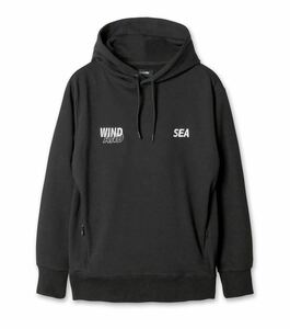 M WIND AND SEA WDS-ES TECH FLEECE HOODIE BLACK ウィンダンシー テック フリース フーディ スウェット パーカー トレーナー 黒 ブラック