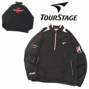 極美品 プロ仕様 TOUR STAGE Xシリーズ 撥水 蓄熱保温 スニードジャックブルゾン ナイロンジャケット M ツアーステージ ゴルフウェア240210