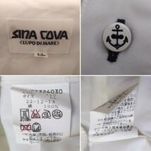 特大LL 極美品 豪華刺繍 SINA COVA オックスフォード ボタンダウン 長袖シャツ ドレスシャツ ワイシャツ メンズ シナコバ マリン 240287_画像4