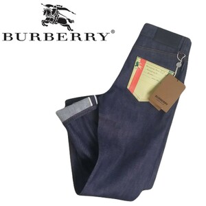 新品タグ付 現行品 BURBERRY LONDON イタリア製 スリムフィット 赤耳 デニムパンツ ジーンズ ジーパン レディース W24 バーバリー 2402217