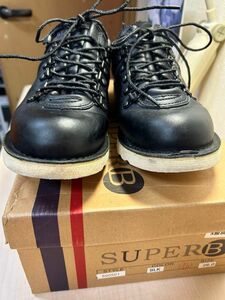 ほぼ未使用　本革 SUPERBマウンテンブーツ ローカットBLACK500501(500501 BK)サイズ :26.0