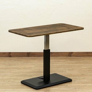リビングテーブル 昇降テーブル ソファテーブル 90cm幅 新品 昇降式 一人暮らし 高さ調節 木目 ヴィンテージブラ
