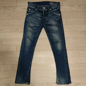 RODEO CROWNS Rodeo Crowns тонкий flair низ джинсы Denim брюки индиго б/у обработка 24 хлопок 100% популярный стандартный 