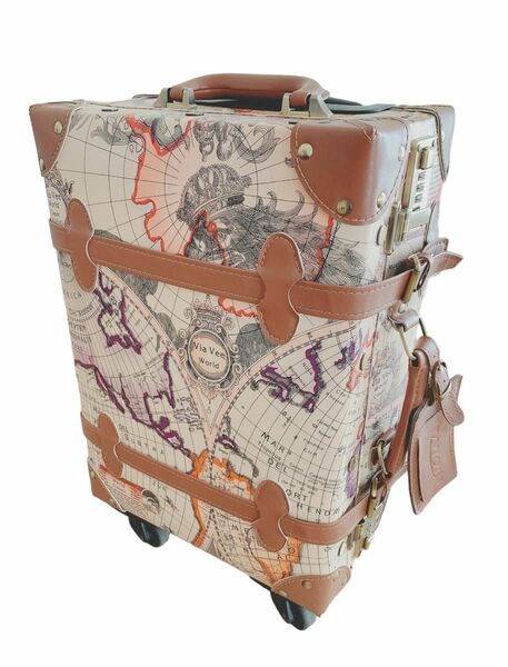 希少！　TANOBI キャリーケース　スーツケース　トラベルケース　バッグ　世界地図柄