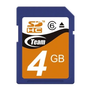 【未使用品】Team SDHCカード 4GB SDメモリーカード CLASS6（チームグループ）※パッケージ無し・カード本体のみです