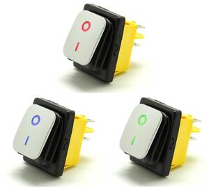 12V LED rocker switch ON/OFF postage 120 jpy waterproof dustproof heavy duty - silver type ( locker switch on/off V12)