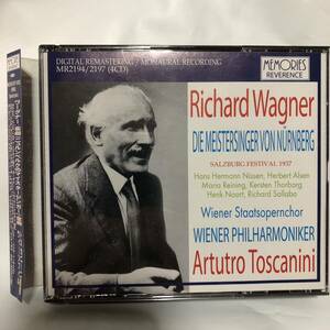 【送料無料/輸入盤】トスカニーニ&ウィーン・フィル/ワーグナー:楽劇「ニュルンベルクのマイスタージンガー」(4CD)/ザルツブルク音楽祭1937