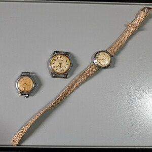 【戯たわむれ屋】スモール セコンド 手巻き 腕時計 3点 セット／ SEIKO／ CITIZEN／CORTEL／不動ジャンク ヴィンテージ アンティーク希少品